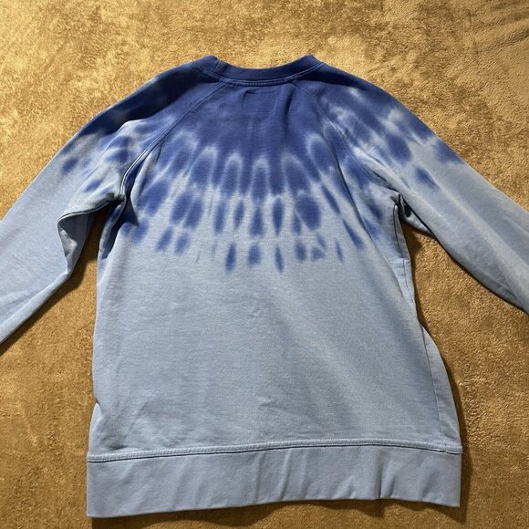 Champion Sweatshirt Womens Size Medium Blue Tie Dye Crewneck Long Sleeve Shirt - Picture 6 of 9